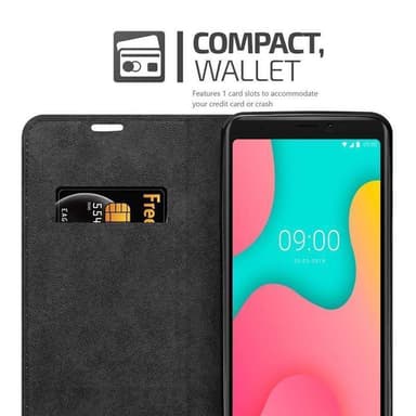 WIKO Y60 Suojakuori Lompakkokotelo (Musta)