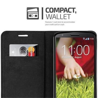 LG G2 Suojakuori Lompakkokotelo (Ruskea)