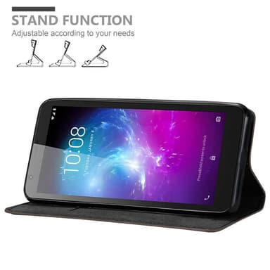 ZTE Blade A3 2019 Suojakuori Lompakkokotelo (Ruskea)