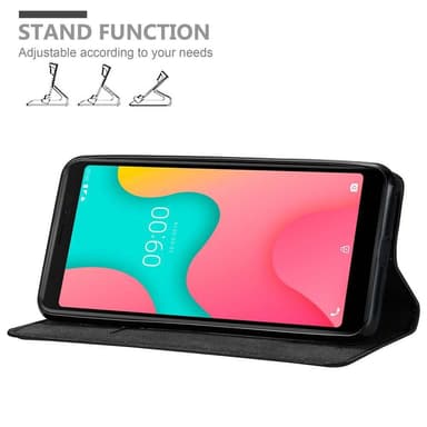 WIKO Y60 Suojakuori Lompakkokotelo (Musta)