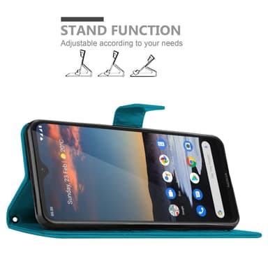Motorola MOTO G22 Suojakuori Lompakkokotelo (Violetti)