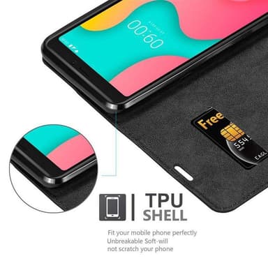 WIKO Y60 Suojakuori Lompakkokotelo (Musta)