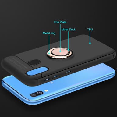 Samsung Galaxy A40 Suojakuori Kotelo (Musta)