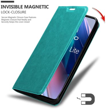 Oppo FIND X3 LITE Suojakuori Lompakkokotelo (Turkoosi)