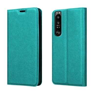 Sony Xperia 1 III Suojakuori Lompakkokotelo (Turkoosi)