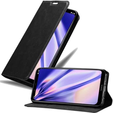 Nokia 8.1 Suojakuori Lompakkokotelo (Musta)
