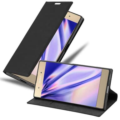 Sony Xperia XA1 PLUS Suojakuori Lompakkokotelo (Musta)