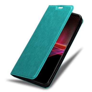 Sony Xperia 1 III Suojakuori Lompakkokotelo (Turkoosi)