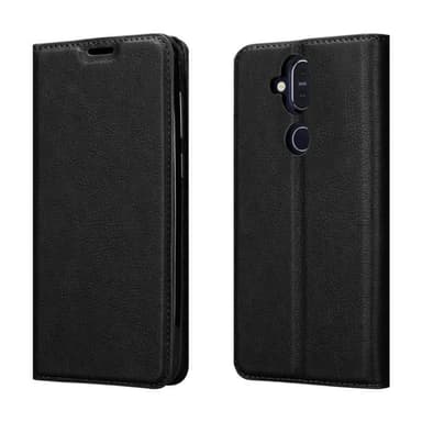 Nokia 8.1 Suojakuori Lompakkokotelo (Musta)