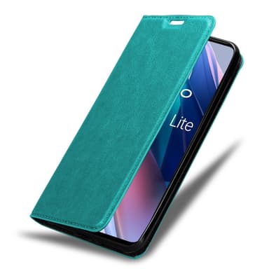Oppo FIND X3 LITE Suojakuori Lompakkokotelo (Turkoosi)