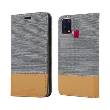 Samsung Galaxy M31 Suojakuori Lompakkokotelo (harmaa)