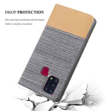 Samsung Galaxy M31 Suojakuori Lompakkokotelo (harmaa)