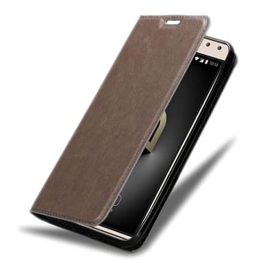 Alcatel 5 Suojakuori Lompakkokotelo (Ruskea)