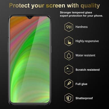 OnePlus 6T 3x Suojakalvo Karkaistu lasi Näytönsuoja