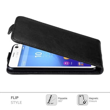 Sony Xperia C4 Suojakuori Lompakkokotelo (Musta)