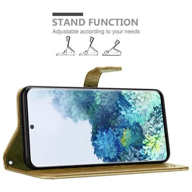 Samsung Galaxy S20 Suojakuori Lompakkokotelo (kulta)