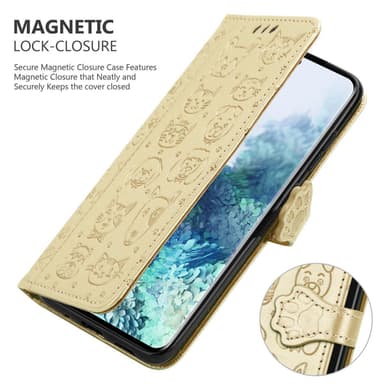 Samsung Galaxy S20 Suojakuori Lompakkokotelo (kulta)