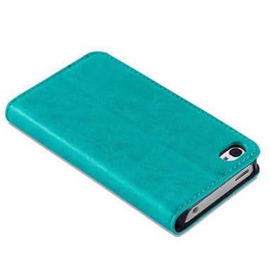 iPhone 4 / 4S Suojakuori Lompakkokotelo (Turkoosi)
