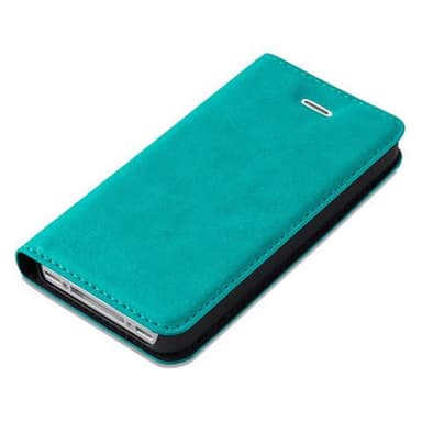 iPhone 4 / 4S Suojakuori Lompakkokotelo (Turkoosi)
