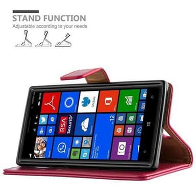 Nokia Lumia 830 Suojakuori Lompakkokotelo (Punainen)