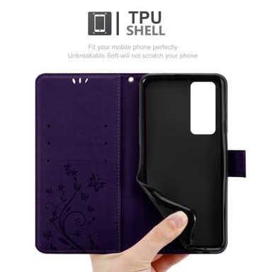 Oppo FIND X3 NEO Suojakuori Lompakkokotelo (Violetti)