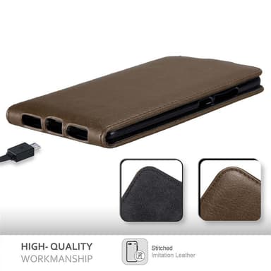 Huawei MATE S Suojakuori Lompakkokotelo (Ruskea)