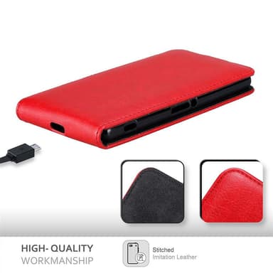 Sony Xperia Z2 Suojakuori Lompakkokotelo (Punainen)