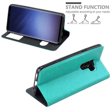 Lompakkokotelo Samsung Galaxy S9 PLUS Case (Turkoosi)