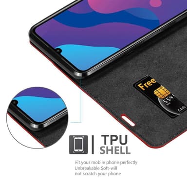 Honor PLAY 9A Suojakuori Lompakkokotelo (Punainen)