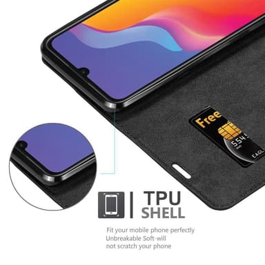 Honor 8A 2020 Suojakuori Lompakkokotelo (Musta)