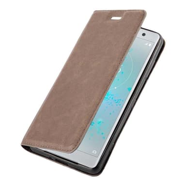 Sony Xperia XZ2 Suojakuori Lompakkokotelo (Ruskea)