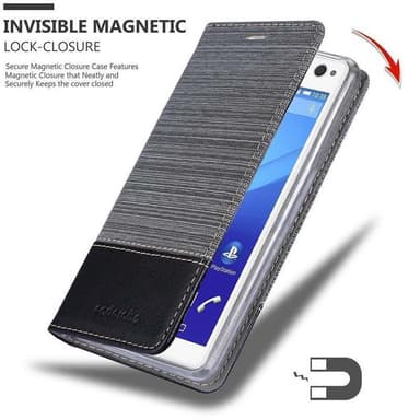 Sony Xperia C4 Suojakuori Lompakkokotelo (harmaa)