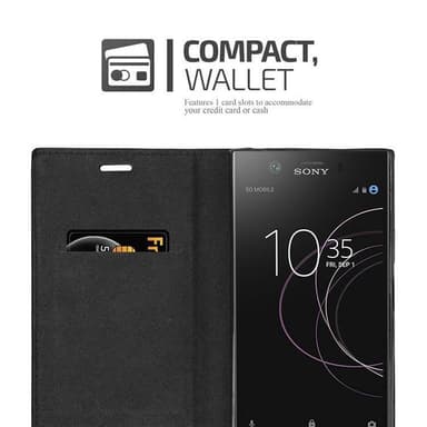 Sony Xperia XZ1 Suojakuori Lompakkokotelo (Punainen)