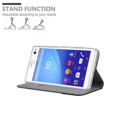 Sony Xperia C4 Suojakuori Lompakkokotelo (harmaa)