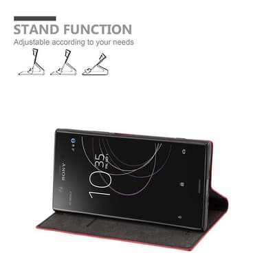 Sony Xperia XZ1 Suojakuori Lompakkokotelo (Punainen)