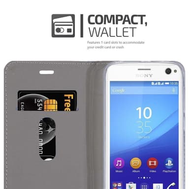 Sony Xperia C4 Suojakuori Lompakkokotelo (harmaa)