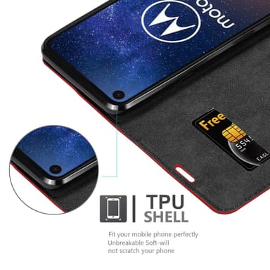 Motorola ONE VISION Suojakuori Lompakkokotelo