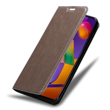 Samsung Galaxy M31s Suojakuori Lompakkokotelo (Ruskea)