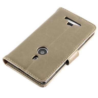 Nokia Lumia 925 Suojakuori Lompakkokotelo (Ruskea)