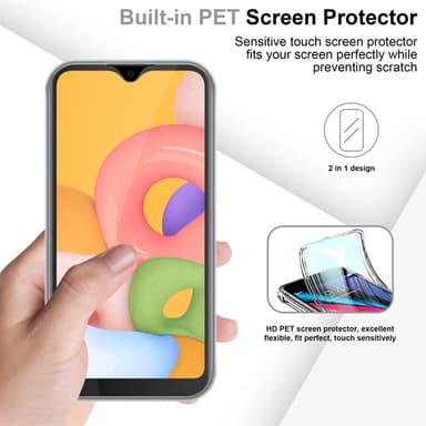 Samsung Galaxy A01 Suojakuori Cover (Läpinäkyvä)