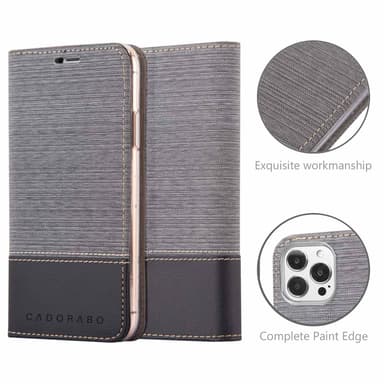 iPhone 13 PRO Suojakuori Lompakkokotelo (harmaa)
