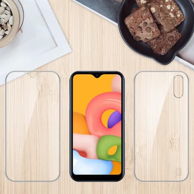 Samsung Galaxy A01 Suojakuori Cover (Läpinäkyvä)