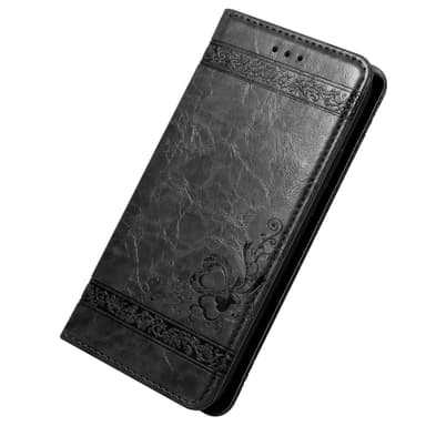 iPhone 13 PRO MAX Suojakuori Lompakkokotelo (Musta)