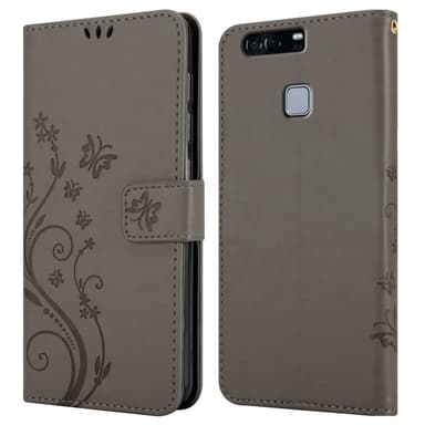 Huawei P9 PLUS Suojakuori Lompakkokotelo (harmaa)