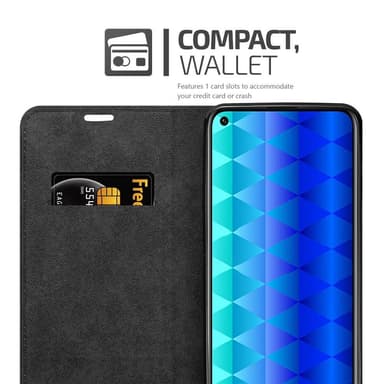 Honor 9C Suojakuori Lompakkokotelo (Musta)
