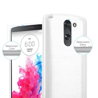 LG G3 STYLUS Suojakuori Kotelo (Hopea)