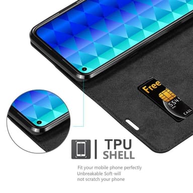 Honor 9C Suojakuori Lompakkokotelo (Musta)