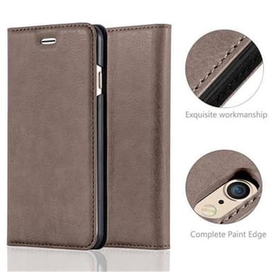 iPhone 6 / 6S Suojakuori Lompakkokotelo (Ruskea)