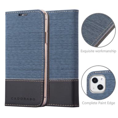 iPhone 13 MINI Suojakuori Lompakkokotelo (Sininen)
