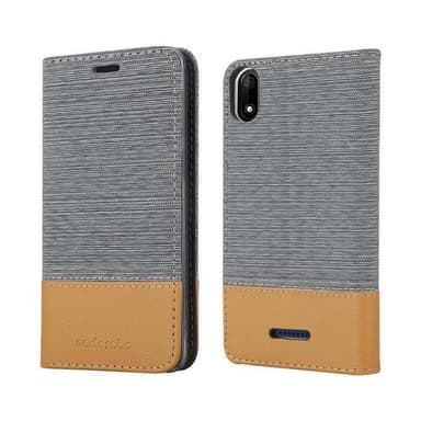 WIKO Y60 Suojakuori Lompakkokotelo (harmaa)